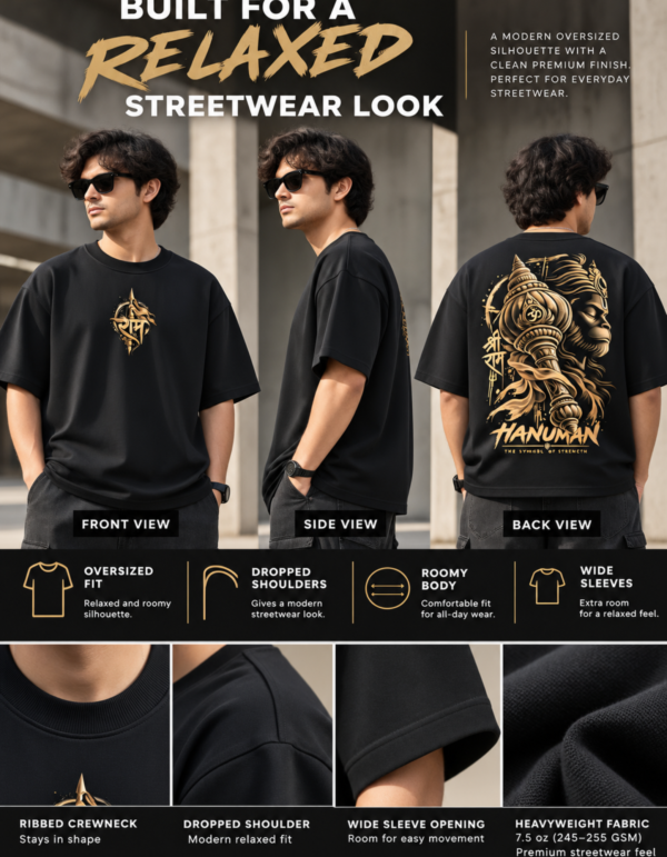 20261010130919-1f1c4abc-de34-6b72-88fb-4e27b68f3f3f.png Hanuman Graphic T-Shirt – Black & Gold Streetwear
