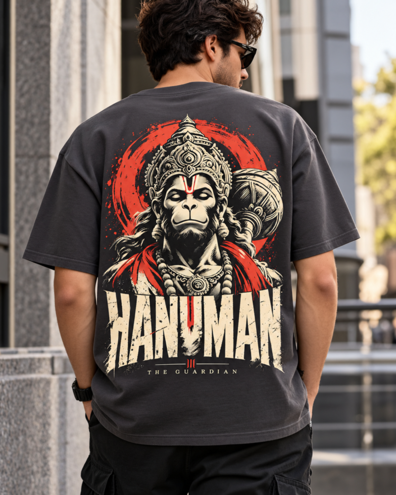 20261012120732-1f1c6358-10cd-615c-b72d-6e962695356d.png Hanuman The Guardian Graphic T-Shirt